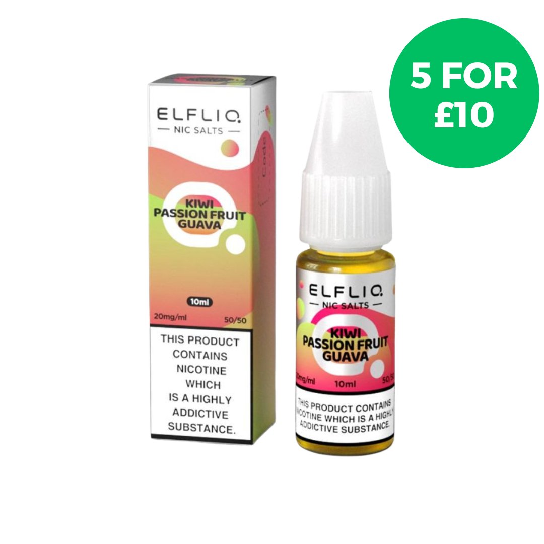 Kiwi Passionfruit Guava Elf Bar Elfliq Nic Salt E - Liquid - EUK