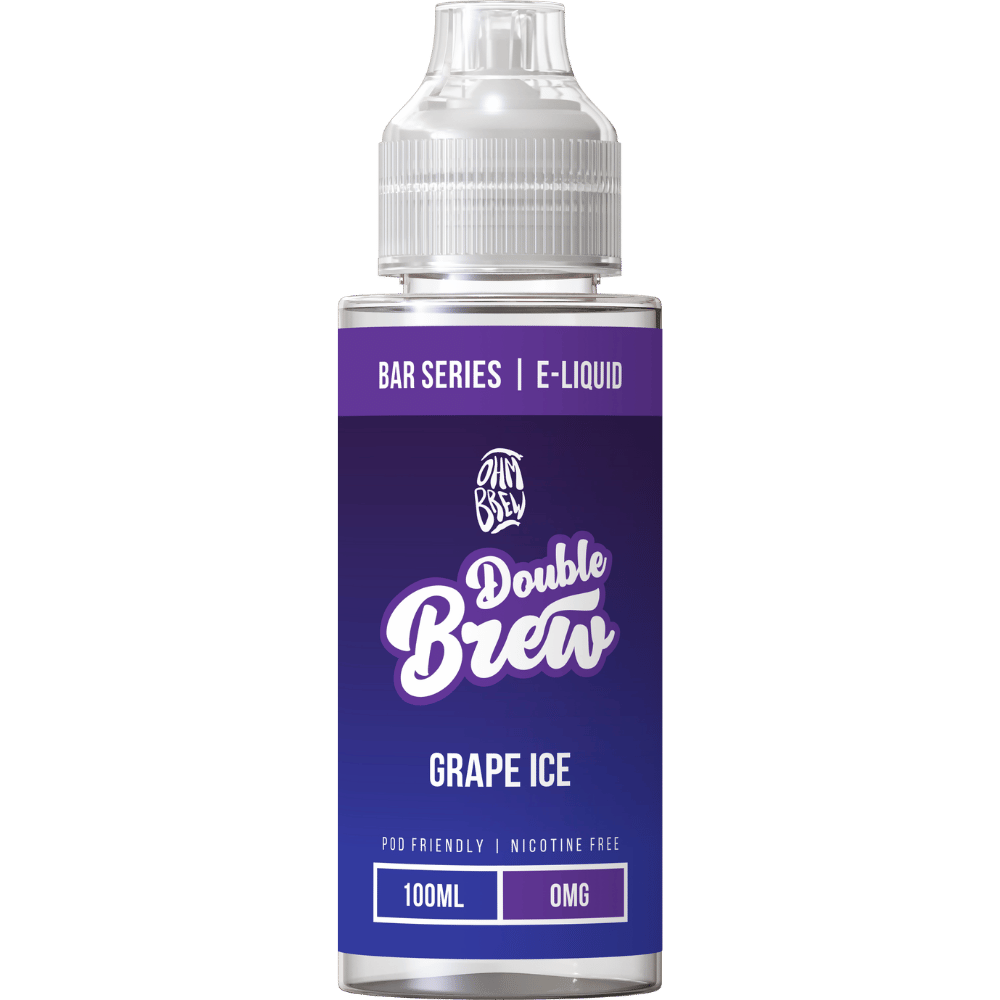 Ohm Brew Double Brew 100ml Shortfill E - Liquid Grape Ice - EUK