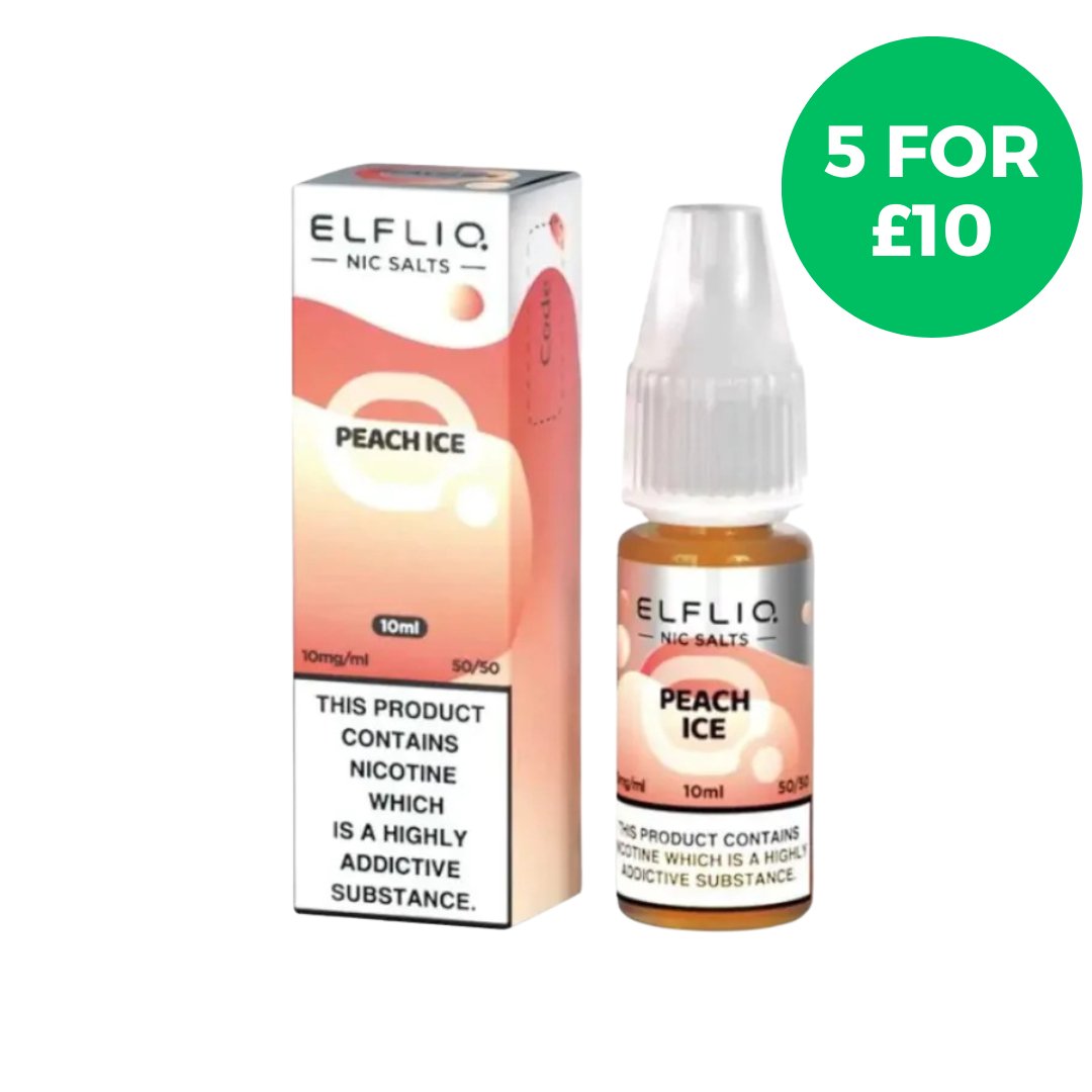 Peach Ice Elf Bar Elfliq Nic Salt E - Liquid - EUK