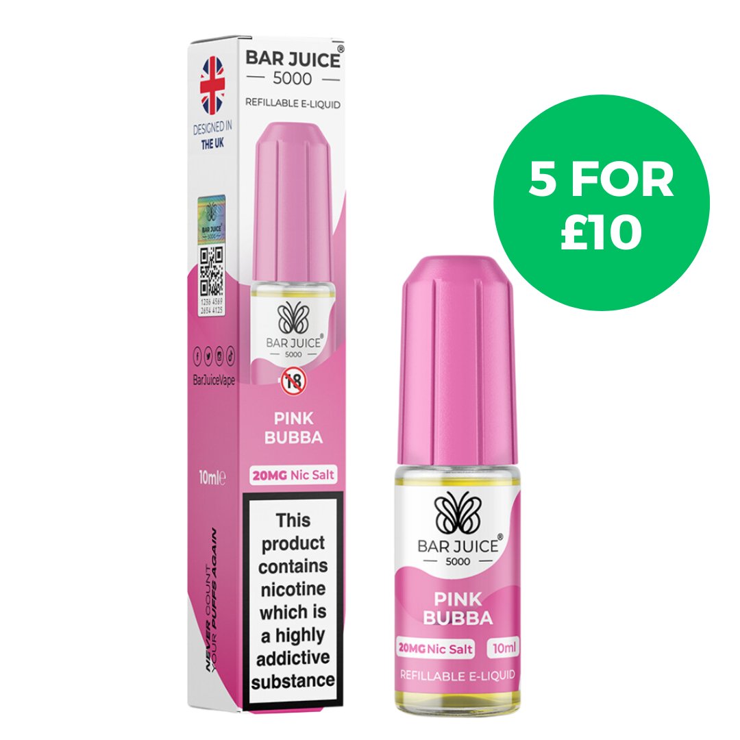 Pink Bubba Nic Salt E-Liquid by Bar Juice 5000