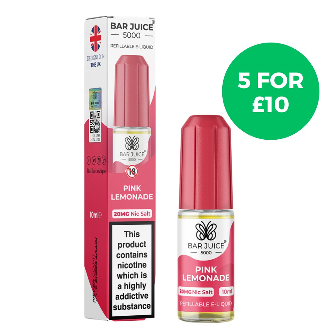 Pink Lemonade Nic Salt E-Liquid by Bar Juice 5000