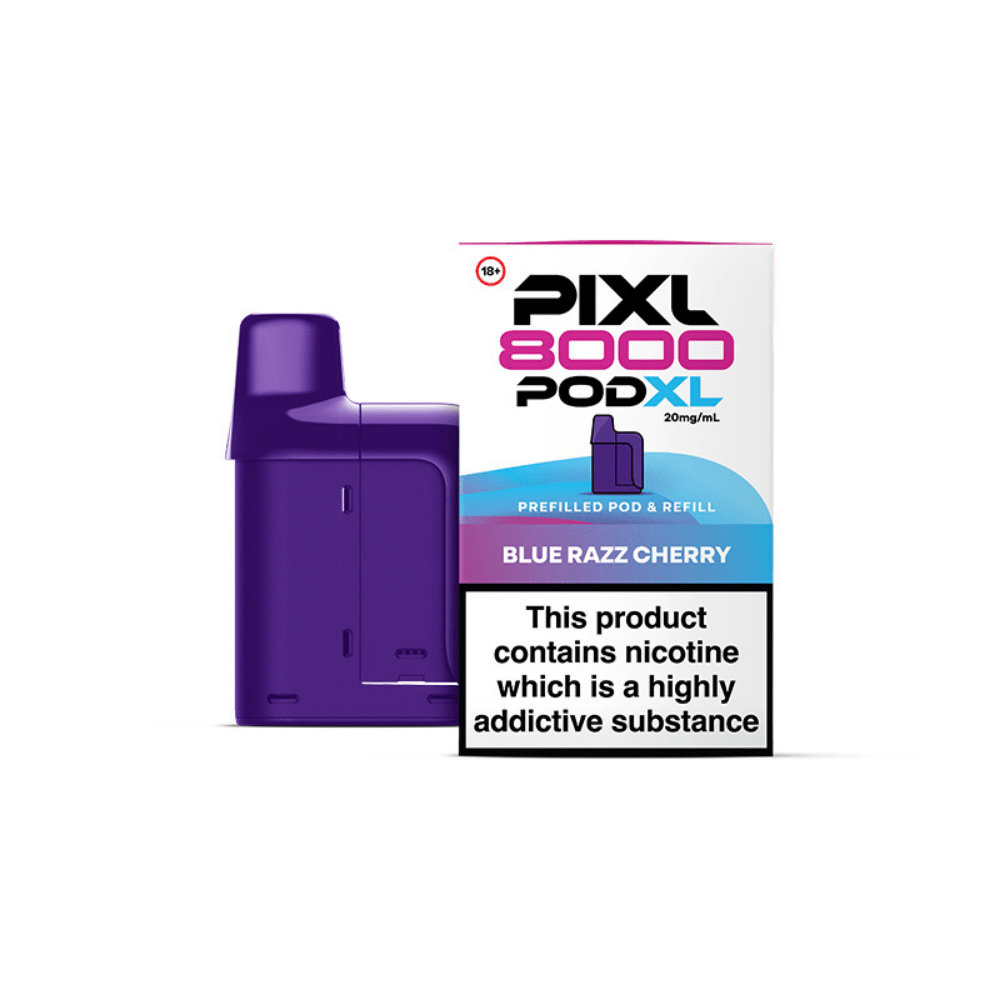 Pixl 8000 Blue Razz Cherry Refill Pods - EUK