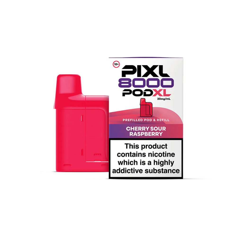 Pixl 8000 Cherry Sour Raspberry Refill Pods - EUK