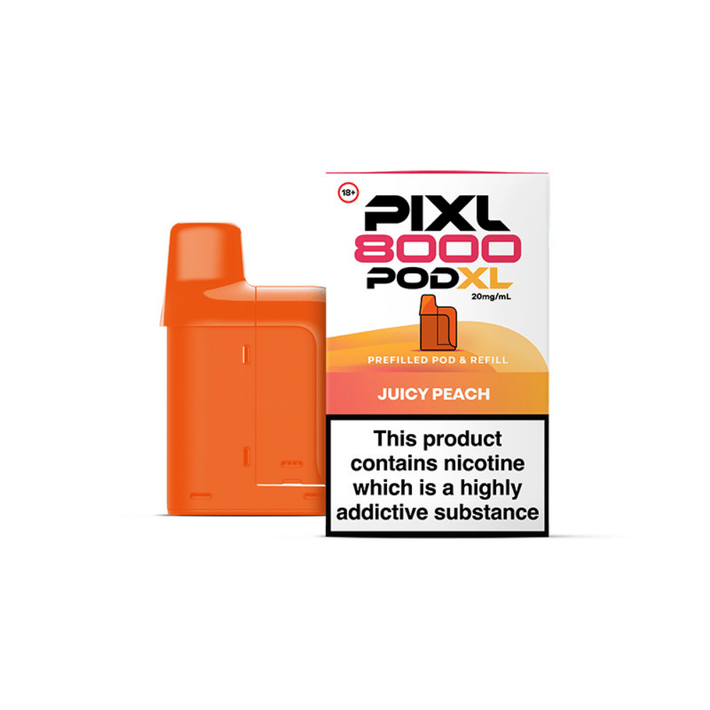 Pixl 8000 Juicy Peach Refill Pods - EUK