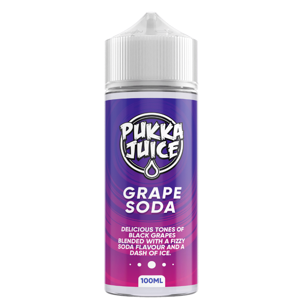 Pukka Juice 100ml E - liquid Shortfill Grape Soda - EUK