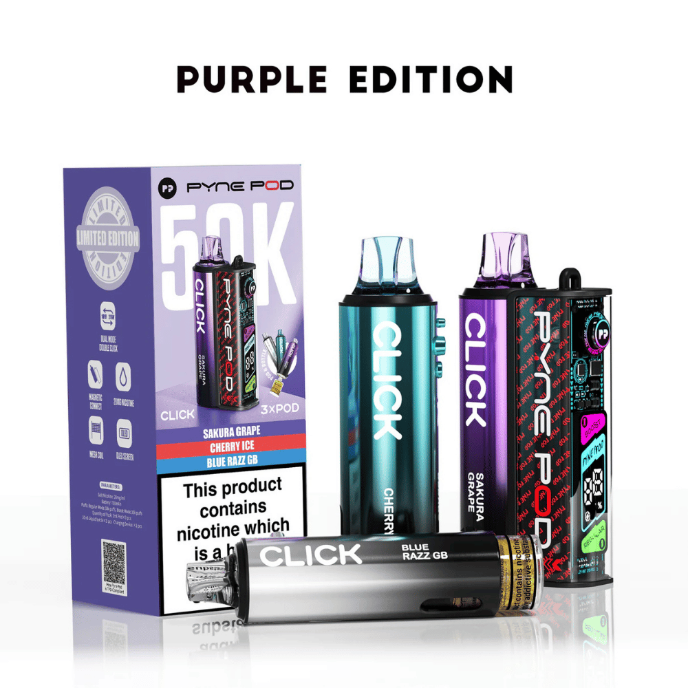 Pyne Pod Click 50k Prefilled Pod Kit Purple Edition - EUK