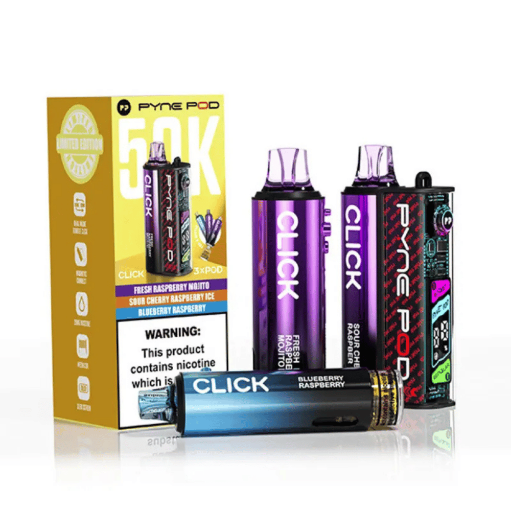 Pyne Pod Click 50k Prefilled Pod Kit Raspberry Edition - EUK