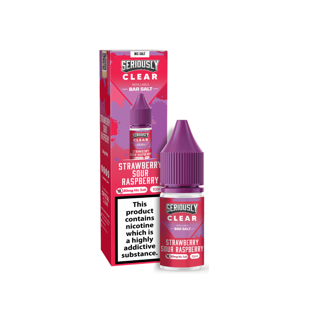 Seriously Clear Bar Salt E - liquid Strawberry Sour Raspberry - EUK