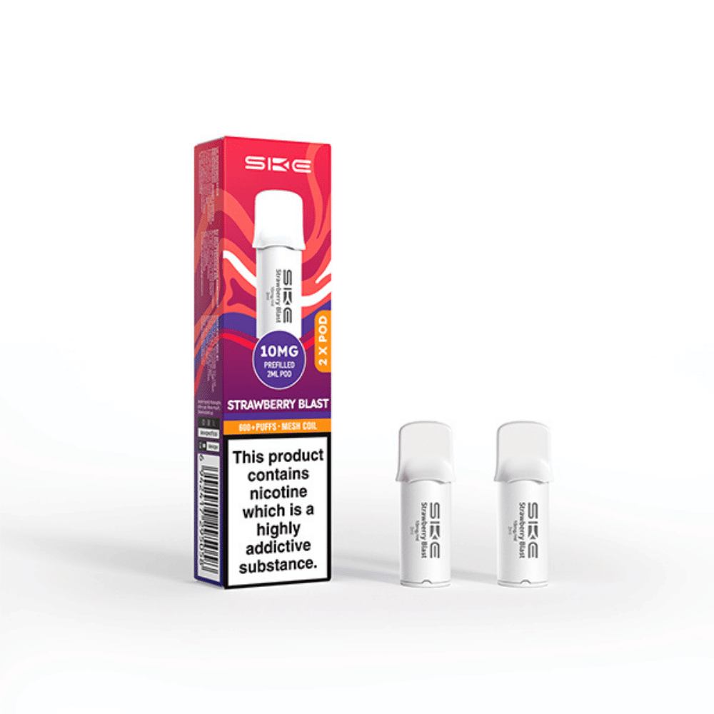 SKE Crystal Pro 600 Prefilled Pods Strawberry Blast 10mg - EUK