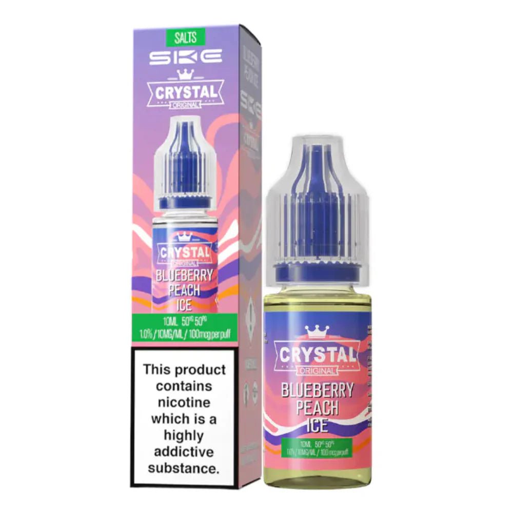 SKE Crystal Salts Blueberry Peach Ice E Liquid 10ml - EUK