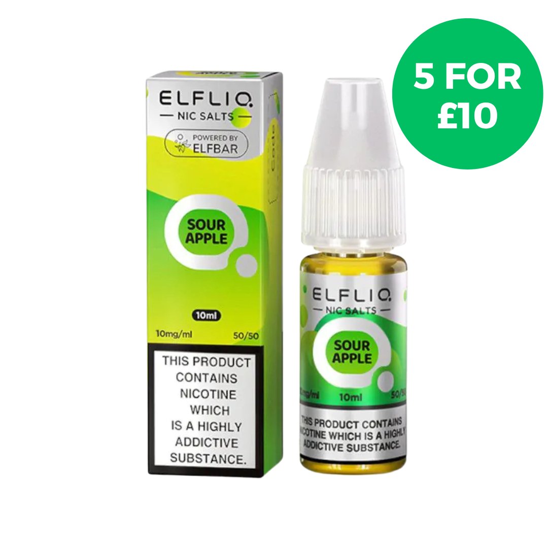 Sour Apple Elf Bar Elfliq Nic Salt E - Liquid - EUK