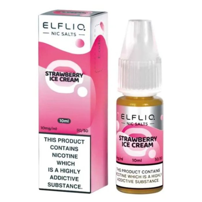 Strawberry Ice Cream Elf Bar Elfliq Nic Salt E-Liquid - EUK