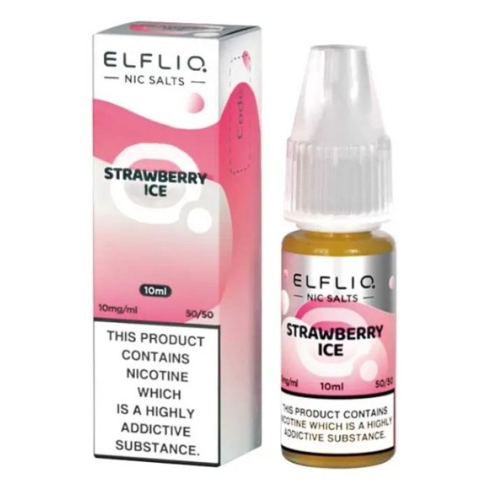 Strawberry Ice Elf Bar Elfliq Nic Salt E-Liquid - EUK