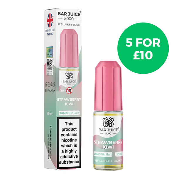 Strawberry Kiwi Nic Salt E-Liquid by Bar Juice 5000