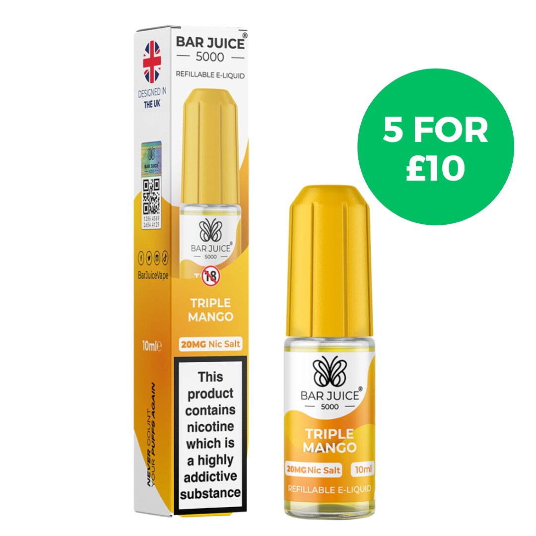 Triple Mango Nic Salt E-Liquid by Bar Juice 5000