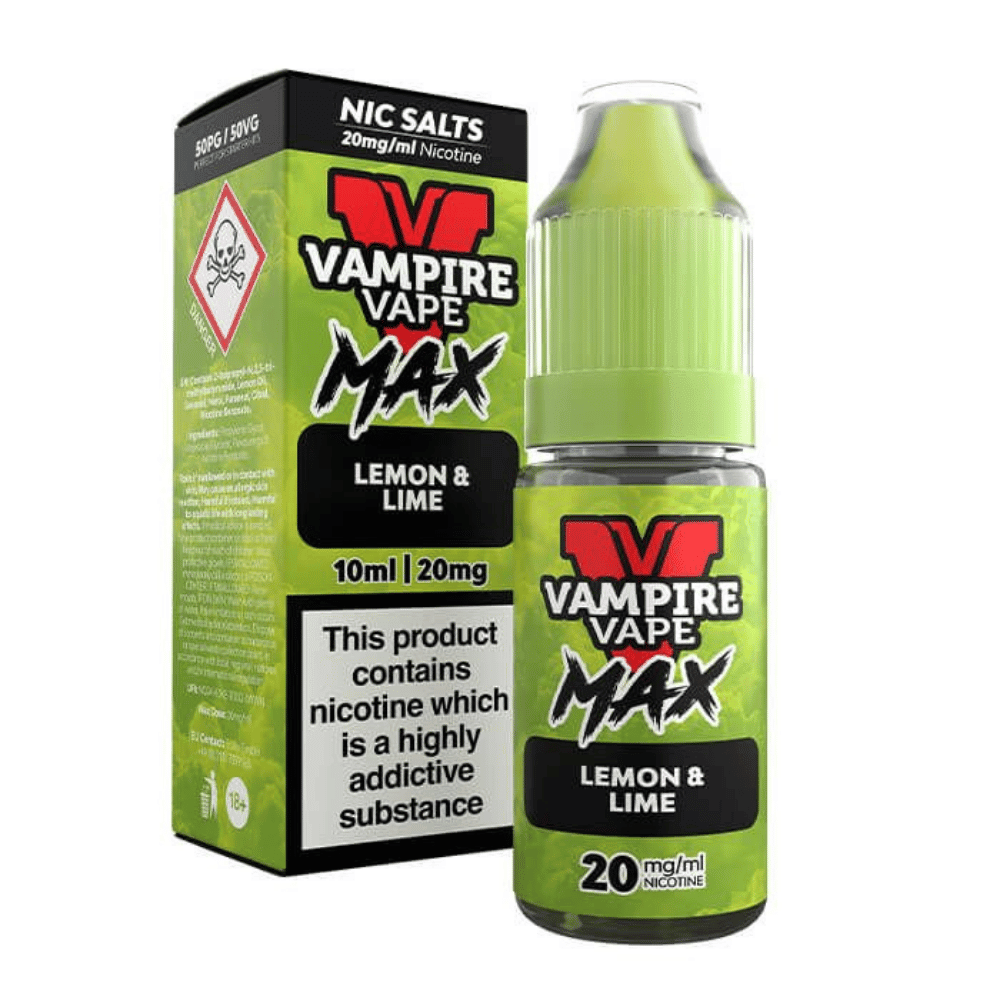Vampire Vape Max Lemon & Lime Nic Salt E - Liquid 10ml - EUK