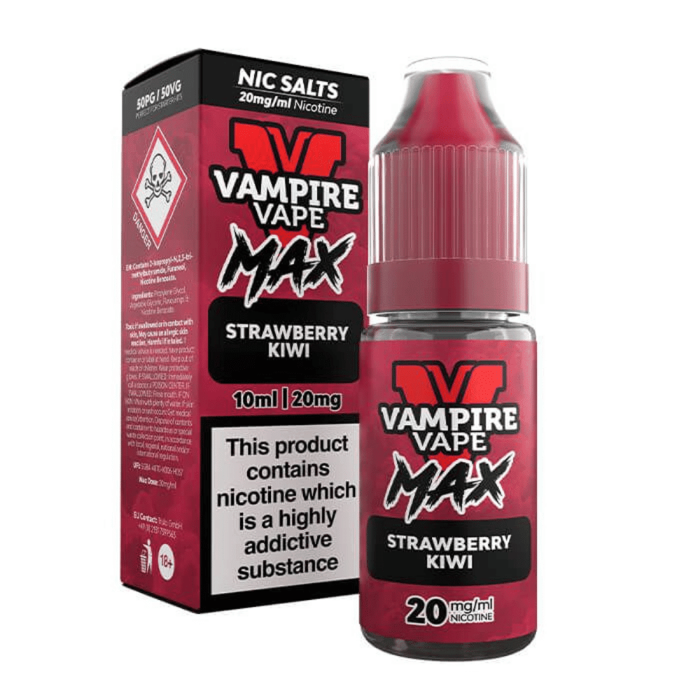 Vampire Vape Max Strawberry Kiwi Nic Salt E - Liquid 10ml - EUK