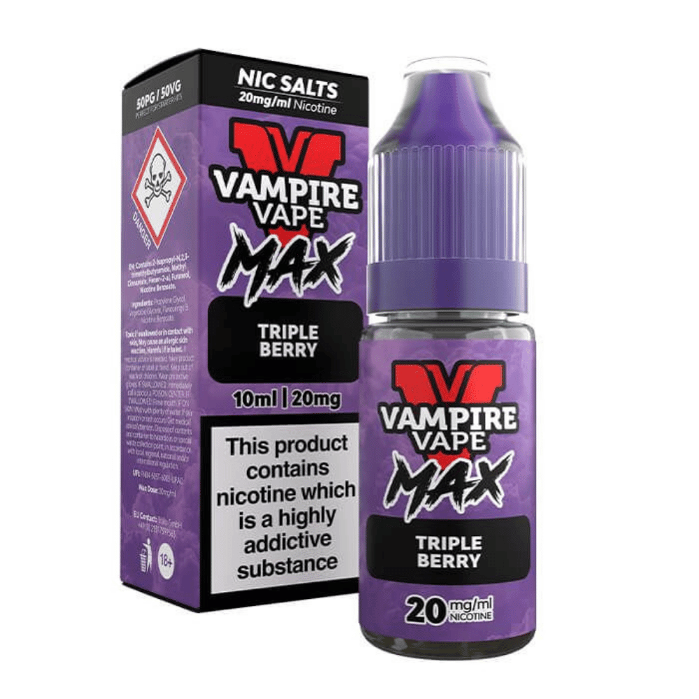 Vampire Vape Max Triple Berry Nic Salt E - Liquid 10ml - EUK