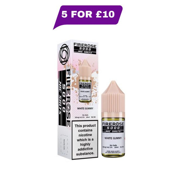 White Gummy Nic Salt E-Liquid By Firerose