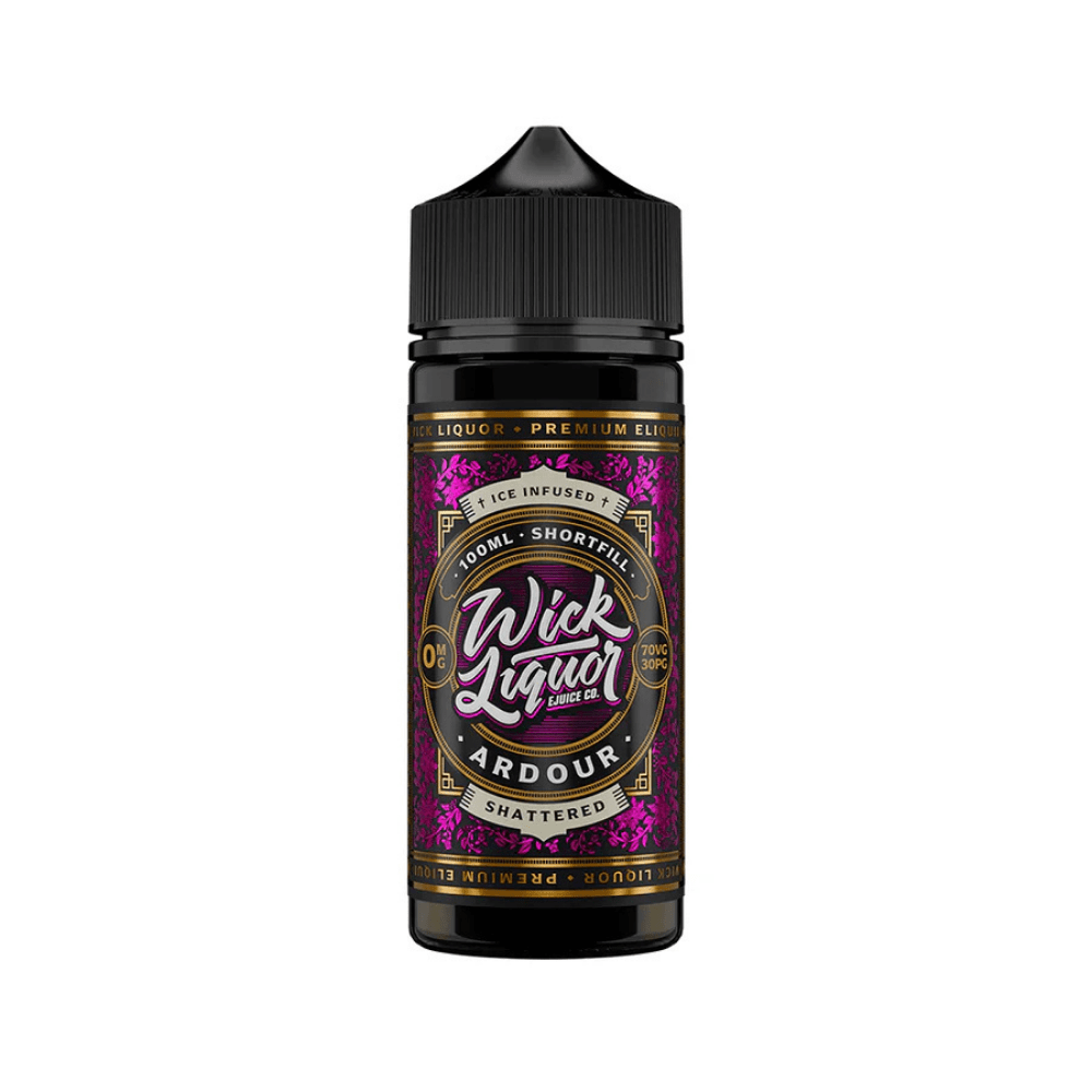 Wick Liquor 100ml E - Liquid Shortfill Ardour Shattered - EUK
