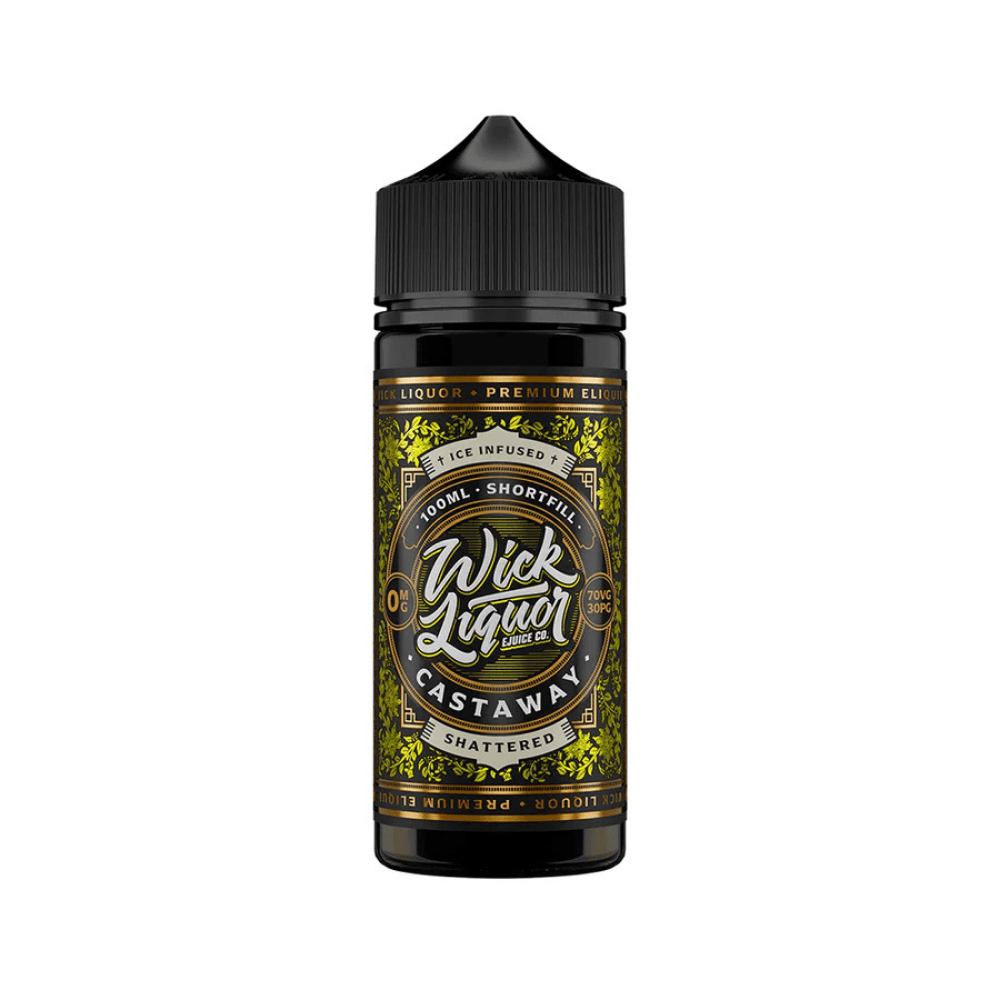 Wick Liquor 100ml E - Liquid Shortfill Castaway Shattered - EUK
